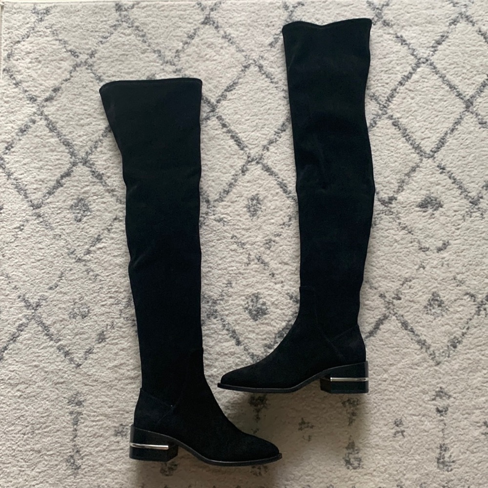 NWOT PAIGE Jacey Over the Knee Suede Boots - Picture 1 of 4